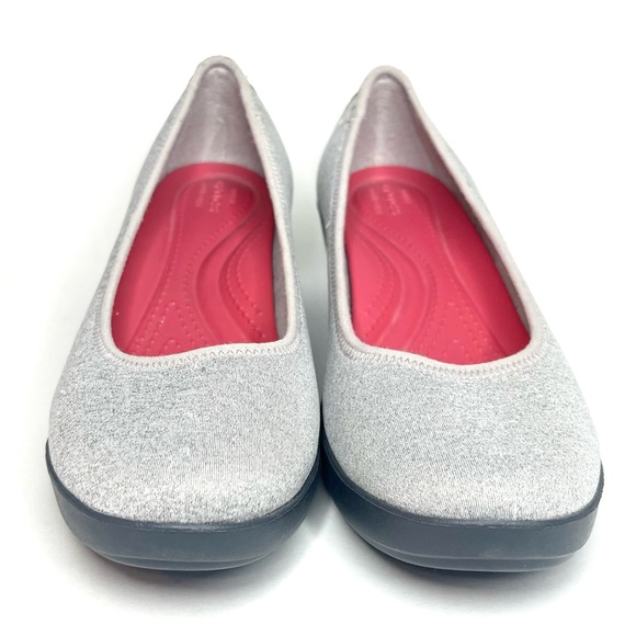 Crocs Womens Busy Day Slip On Comfort Ballet Wedges Shoes Sz 8 - Picture 3 of 10